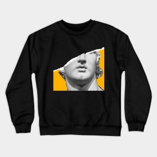 Italian renaissance half face - roman silhouette collage Crewneck Sweatshirt